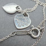 Estate Tiffany & Co. SS Mini Double Heart Pendant
