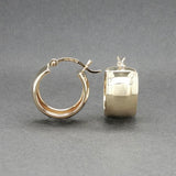 Estate 10K Y Gold 16.30mm Huggie Earrings
