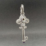 Estate Judith Ripka SS CZ Key Enhancer Pendant