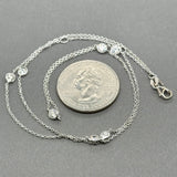 Estate 14K W Gold 1.32ctw H-I/SI1-2 Diamond By The Yard Necklace