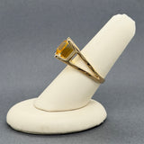 Estate 14K Y Gold 10.60ct Citrine Cocktail Ring