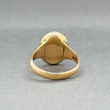 Estate 14K Y Gold 3.10ct Serpentine Intaglio Signet Ring