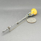 Estate SS Amber Stick Pin