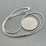 Estate 18K W Gold 1.49mm 17.75” Snake Chain