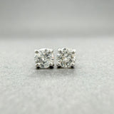Estate 14K W Gold 0.28ctw H-J/I1 Diamond Stud Earrings