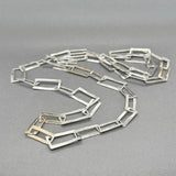 Estate SS 14 30” Hammered Rectangle Link Chain