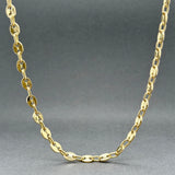 Estate 18K Y Gold 4.08mm 18.5” Bar Link Chain