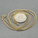Estate 18K Y Gold 2.1mm 24.5” Curb Link Chain