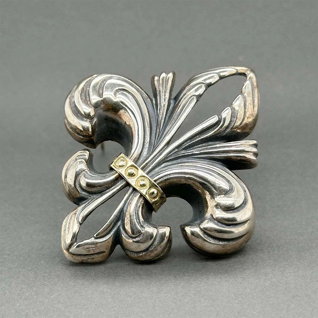 Estate Lagos Sterling Silver 18 Fleur De Lis Brooch – Walter
