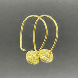 Estate 18K Y Gold Fancy Ball Drop Earrings