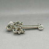 Estate SS 14 Heart Cross Pin/Pendant