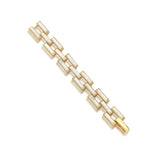 Brass YGP  MOP Pathway Link Bracelet 7.5"