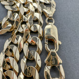 Estate 10K Y Gold 9.0mm 22” Curb Link Chain