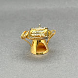 Estate 19K TT Gold Sardine Grill Pendant