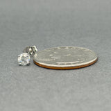 Estate 14K W Gold 0.29ct H/SI2 Diamond Single Stud Earring