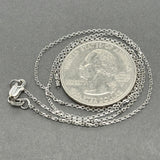 Estate 14K W Gold 1.02mm 16” Cable Chain