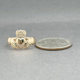 Estate 9K Y Gold Claddagh Ring