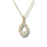 YGP Sterling 0.50ct  F-G/VS2 Lab Created Diamond Teardrop Pendant
