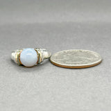 Estate Movado SS 18 Chalcedony Ring