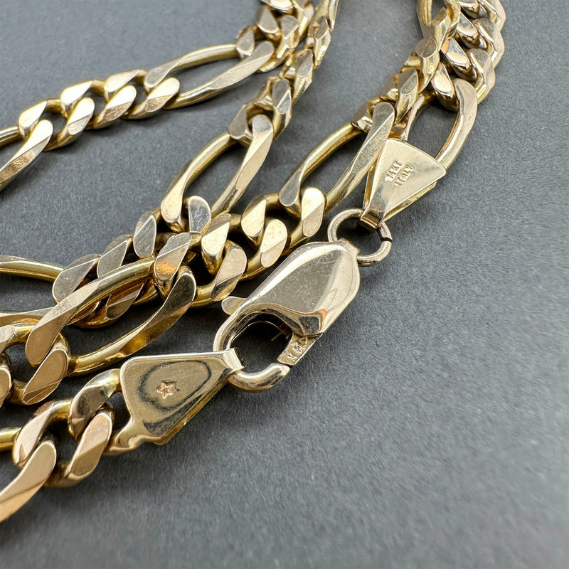 Estate 14K Y Gold 5.67mm 20.25”  Figaro Chain
