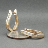 Estate 14K Y Gold 0.38ctw Diamond Hoop Earrings