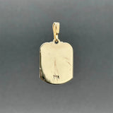 Estate 14K Y Gold Enamel 10 Commandments Pendant