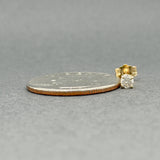 Estate 14K Y Gold 0.15ct I/I1 Diamond Single Stud Earring