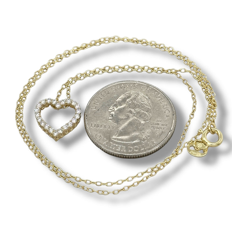 YGP Sterling 0.25ctw F-G/VS2 Lab Created Diamond Heart Pendant