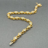 Estate 18K Y Gold 1.75ctw F/VS1-2 Diamond Link Bracelet