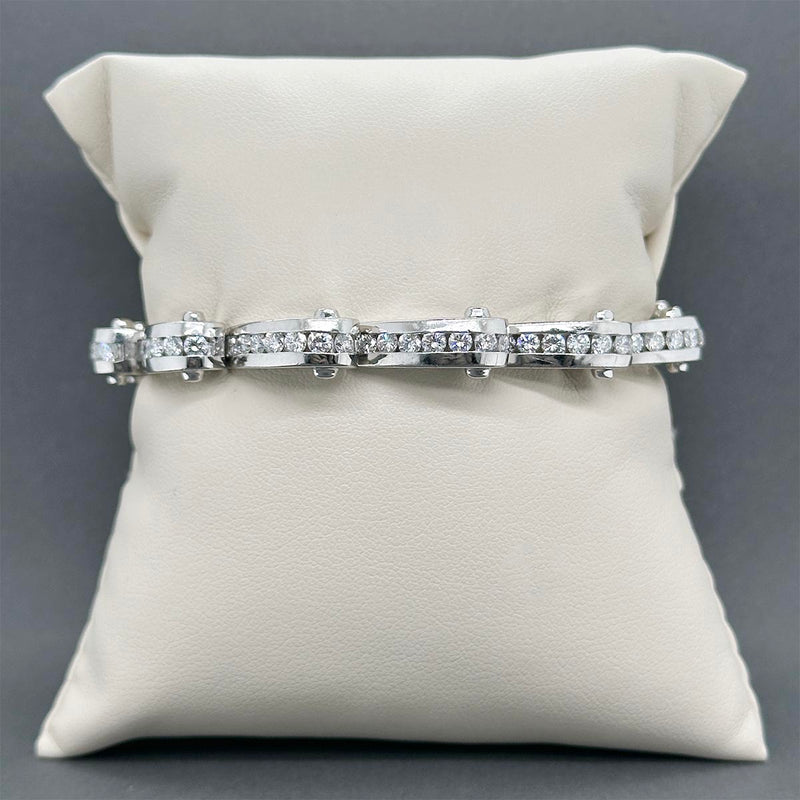 Estate Charles Krypell Platinum & 5.90ctw Diamond Link Bracelet