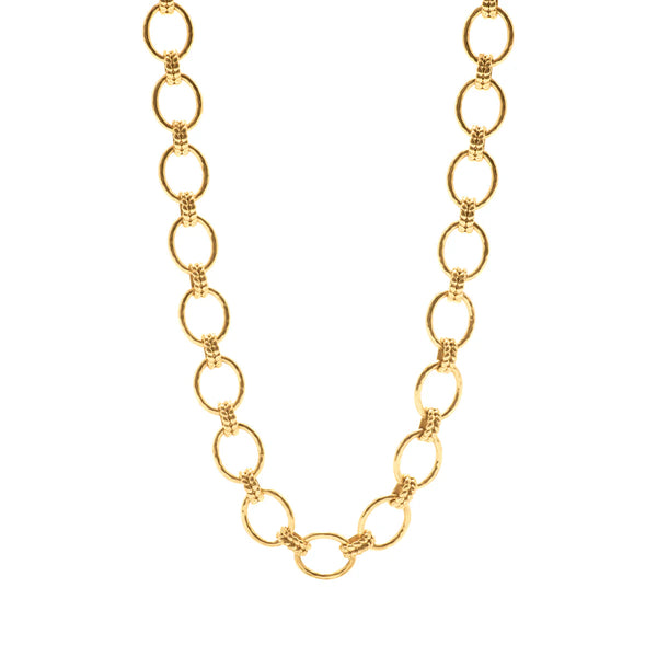 Brass YGP Cleopatra Grande Link Necklace 16"+2''