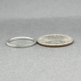 Estate 18K W Gold Coin Edge Ring