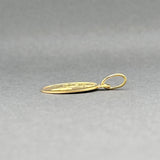Estate 18K Y Gold Ave Maria Pendant