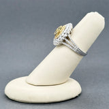 Estate Effy 14K W Gold 1.89ctw Yellow-G-H/VS2-I2 Diamond Cocktail Ring