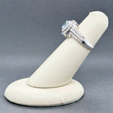 Estate Levian 14K W Gold 1.26ctw Aquamarine & Diamond Ring