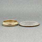 Estate 14K Y Gold Stepped 4.30mm Polished Ring