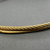 Estate David Yurman 18K Y Gold Crossover Collar Necklace