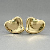 Estate Tiffany & Co. 18K Y Gold Peretti Full Heart Clip On Earrings