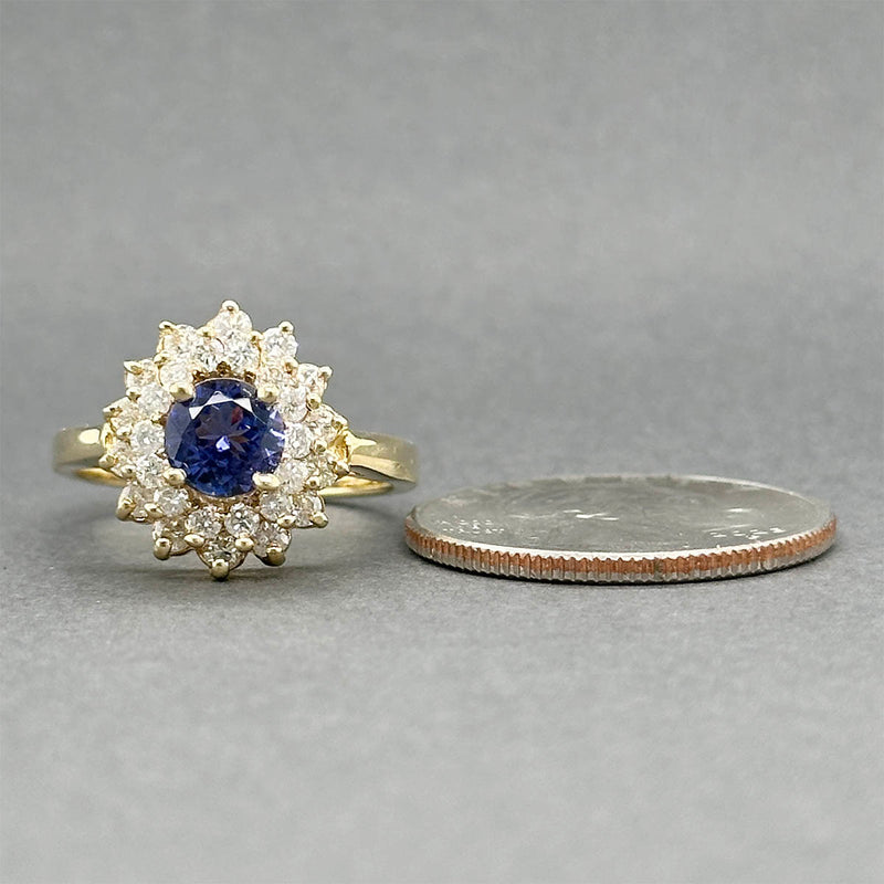 Estate 14K Y Gold 1.08ct Tanzanite & 0.91ctw Diamond Ring