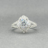 Estate 14K W Gold 0.44ctw G-H/SI1-2 Diamond Mounting Ring