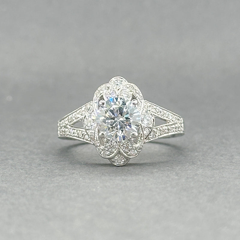 Estate 14K W Gold 0.44ctw G-H/SI1-2 Diamond Mounting Ring