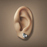 Estate Tiffany & Co. Peretti SS Full Heart Stud Earrings