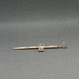 Estate 14K Y Gold Textured 36.90mm Cross Pendant