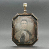 Estate Victorian 10K W Gold Filled Mourning Photo Pendant