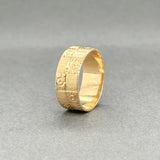 Estate 18K Y Gold Textured Cigar Ring