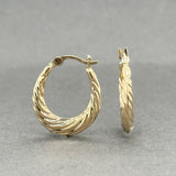 Estate 14K Y Gold Twisted Hoop Earrings