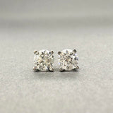 Estate 14K W Gold 0.47ctw Diamond Stud Earrings