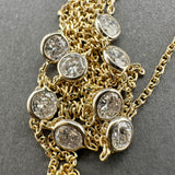 Estate 14K Y Gold 1.13ctw F-G/SI1-I1 Diamond By The Yard Necklace