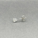 Estate 14K W Gold 0.13ct H/I1 Diamond Single Stud Earring