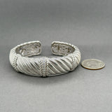 Estate Judith Ripka SS CZ Cuff Bracelet